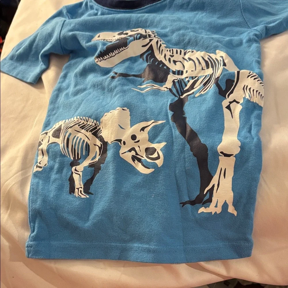 Carter's Blue Dinosaur Skeleton Short Sleeve Tee 8